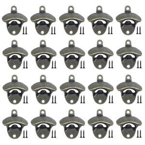 Vintage Wall-Mounted Bottle Openers - 20 Pack
