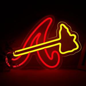 Balanar Braves Neon Wall Sign for Man Cave