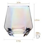 Iridescent Stemless Wine Glasses Set of 4