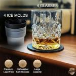 Old Barrel Whiskey Glasses with Ice Ball Molds