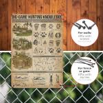 Rustic Big-Game Hunting Knowledge Metal Sign