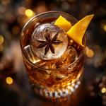 Old Barrel Whiskey Glasses with Ice Ball Molds