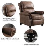 Chocolate Faux Leather Pushback Recliner Chair
