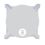 Linon Zeke 24" White Round Counter Stool