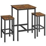 VASAGLE Rustic Bar Table and Stool Set