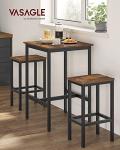 VASAGLE Rustic Bar Table and Stool Set
