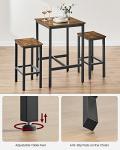 VASAGLE Rustic Bar Table and Stool Set
