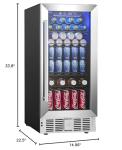 EUHOMY 15 Inch Beverage Cooler for Man Cave