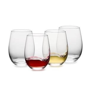Set of 4 Stemless 18oz Wine Glasses