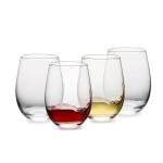 Set of 4 Stemless 18oz Wine Glasses