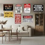 Funny Vintage Metal Garage Signs for Man Cave