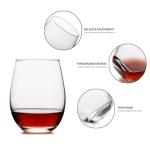 Set of 4 Stemless 18oz Wine Glasses