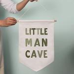 Little Man Cave Pennant Flag Wall Art