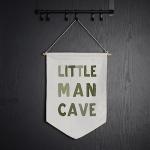 Little Man Cave Pennant Flag Wall Art