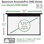 125-Inch Motorized Projector Screen for Man Cave