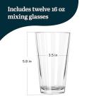 Libbey DuraTuff 16 oz Pint Glasses Set of 12