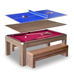 7-Foot Dining Pool Table with Ping Pong Top