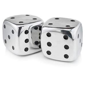 Silver Decorative Dice Set for Man Cave Decor