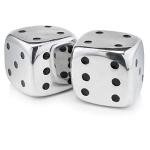 Silver Decorative Dice Set for Man Cave Decor