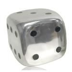 Silver Decorative Dice Set for Man Cave Decor