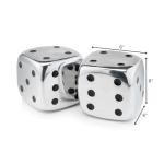 Silver Decorative Dice Set for Man Cave Decor