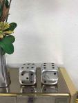 Silver Decorative Dice Set for Man Cave Decor