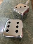 Silver Decorative Dice Set for Man Cave Decor