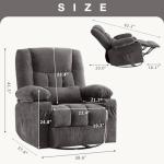 Massage Swivel Rocker Recliner Chair with Heat