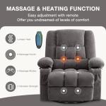 Massage Swivel Rocker Recliner Chair with Heat