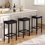 Set of 2 Saddle Bar Stools for Dining