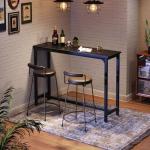 55 Inch Black Bar Height Pub Table
