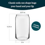 Set of 4 Classic Can Tumbler Glasses