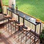 55 Inch Black Bar Height Pub Table