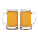 Lead-Free Crystal Beer Mugs - Set of 2