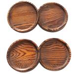 Natural Wood Drink Coasters - Set of 4