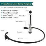 FERRODAY 4" Heavy Duty Beer Keg Tap Pump