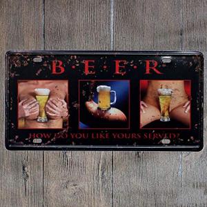 Vintage Beer Tin Sign for Man Cave Decor