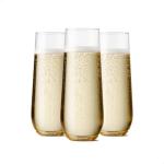 Unbreakable Plastic Champagne Flute Glasses, 12 Count