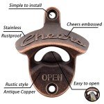 Antique Copper Wall Mounted Bottle Opener