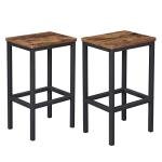 VASAGLE Set of 2 Industrial Bar Stools