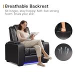 Electric Recliner Theater Chair with USB & Lights