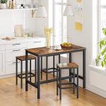VASAGLE Set of 2 Industrial Bar Stools