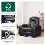 Electric Recliner Theater Chair with USB & Lights