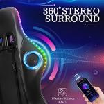 HOFFREE RGB Gaming Chair with Speakers and Massage
