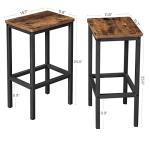 VASAGLE Set of 2 Industrial Bar Stools