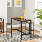 VASAGLE Set of 2 Industrial Bar Stools