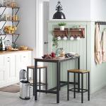 VASAGLE Set of 2 Industrial Bar Stools