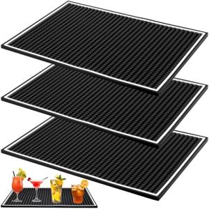 Jucoan Non-Slip Rubber Bar Mats – 3 Pack
