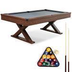 Rustic 87-Inch Pool Table with Accessories