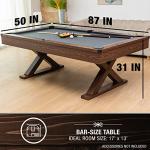 Rustic 87-Inch Pool Table with Accessories